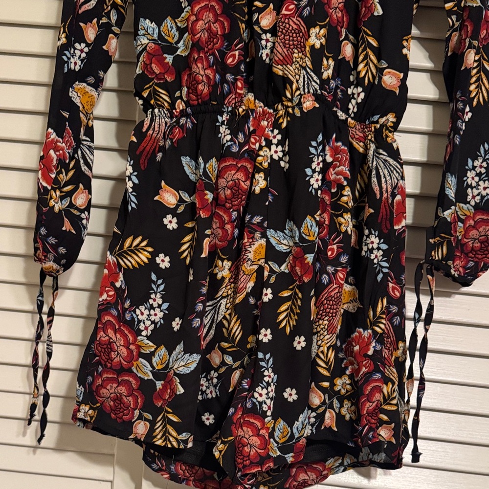 Floral Black Jumpsuit - Picture 4 of 6